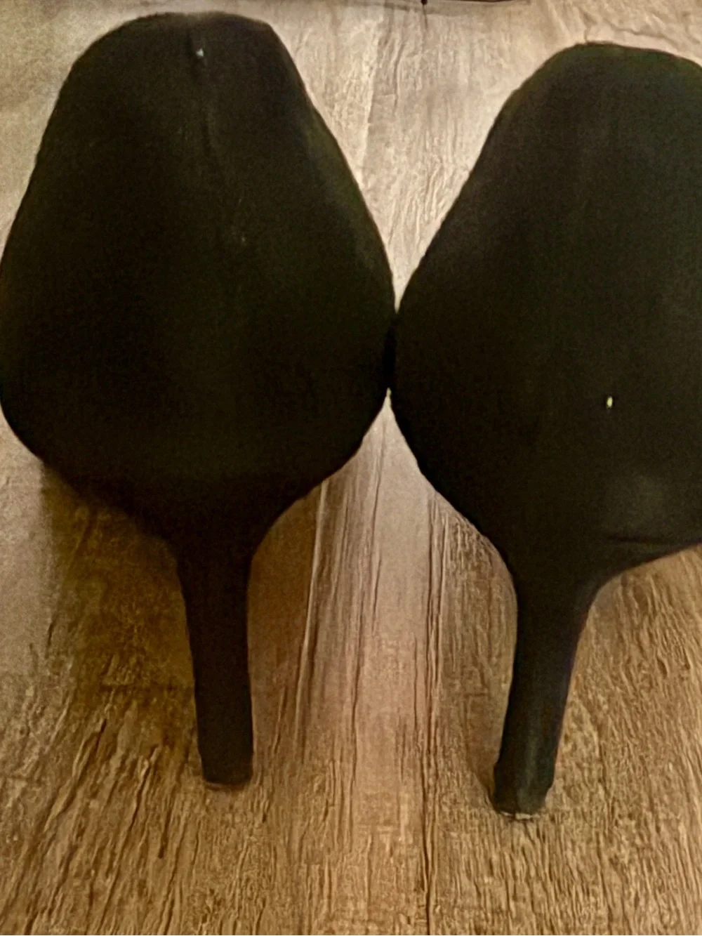 Black Women's Dress Pumps with Gold Accent 8.5 Leather and Suede
